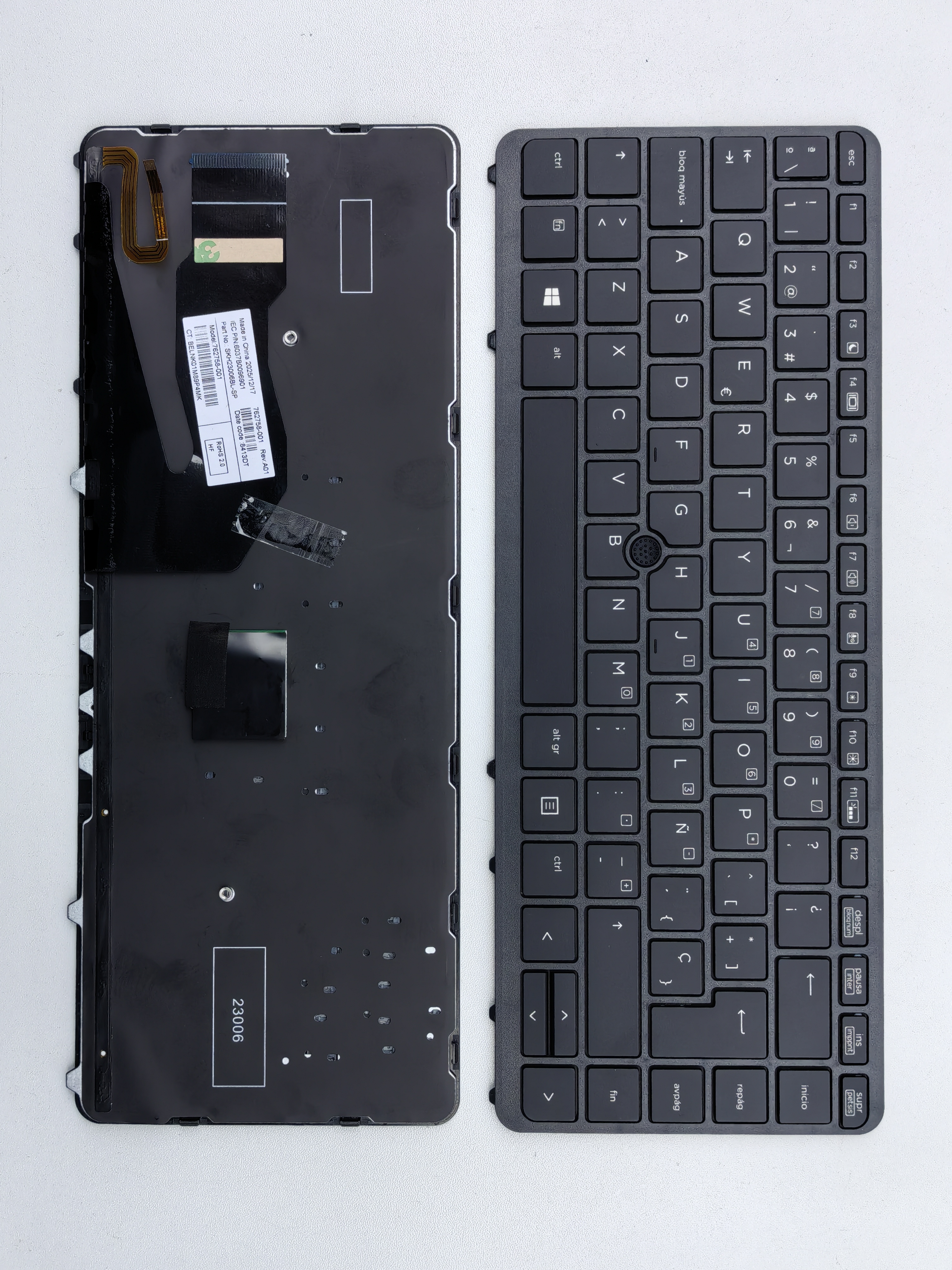 Picture of New Replacement Laptop Keyboard For HP 840G1/840G2/850G1/850G2/745G1/745G2/ZBOOK14 G1 G2 BLACK FRAME BLACK With Point Backlit (OEM) SP Layout